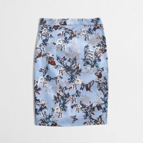 J. Crew Dresses & Skirts - J. Crew 4 Pencil Skirt Birds Butterfly